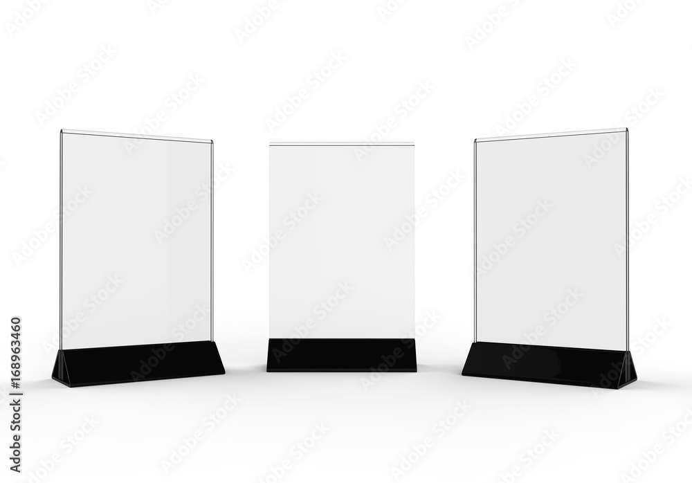 Clear plastic and acrylic table talkers promotional upright menu table