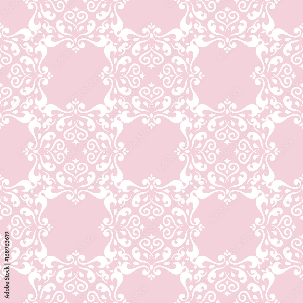 Pink seamless pattern with abstract ornament Pink seamless pattern with abstract ornament