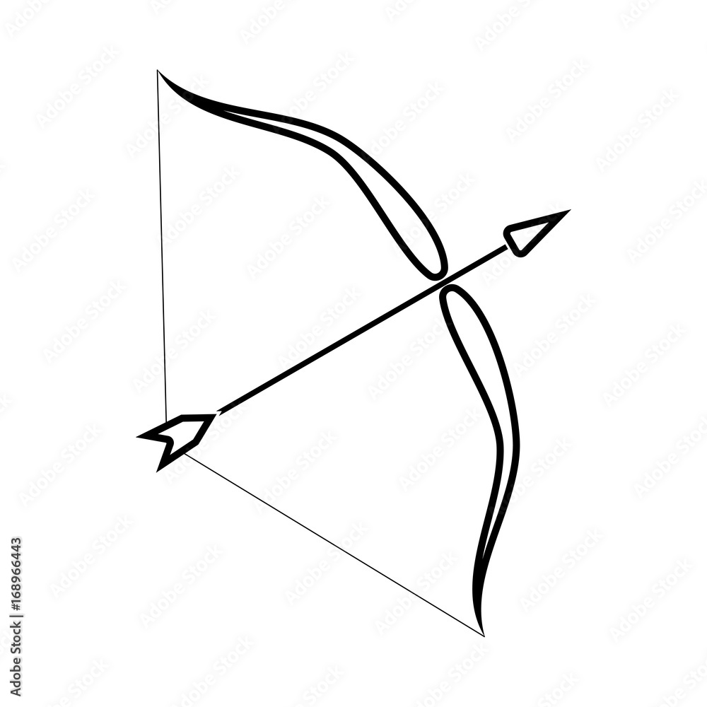 Bow and arrow black color icon . Bow and arrow black color icon .