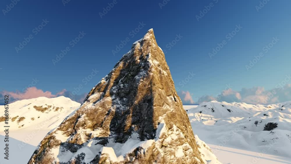 Snow mountains and clear sky, aerial shot. Snow mountains and clear sky, aerial shot.