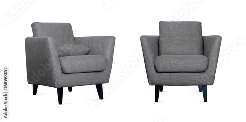 Grey Armchair in two angles