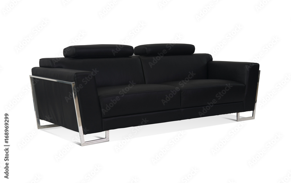 Black Sofa on white background Black Sofa on white background