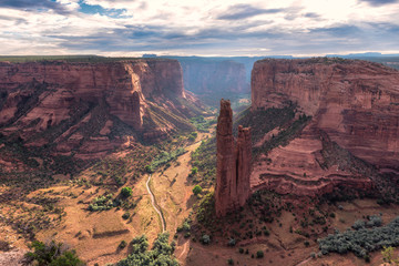Fotobehang Canyon Spider Rock zonsopkomst Canyon de Chelly  © lucky-photo