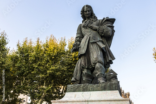 A monument to Pierre-Paul Riquet, engineer and canal-builder responsible for the construction of the Canal du Midi, in his hometown of Beziers, France