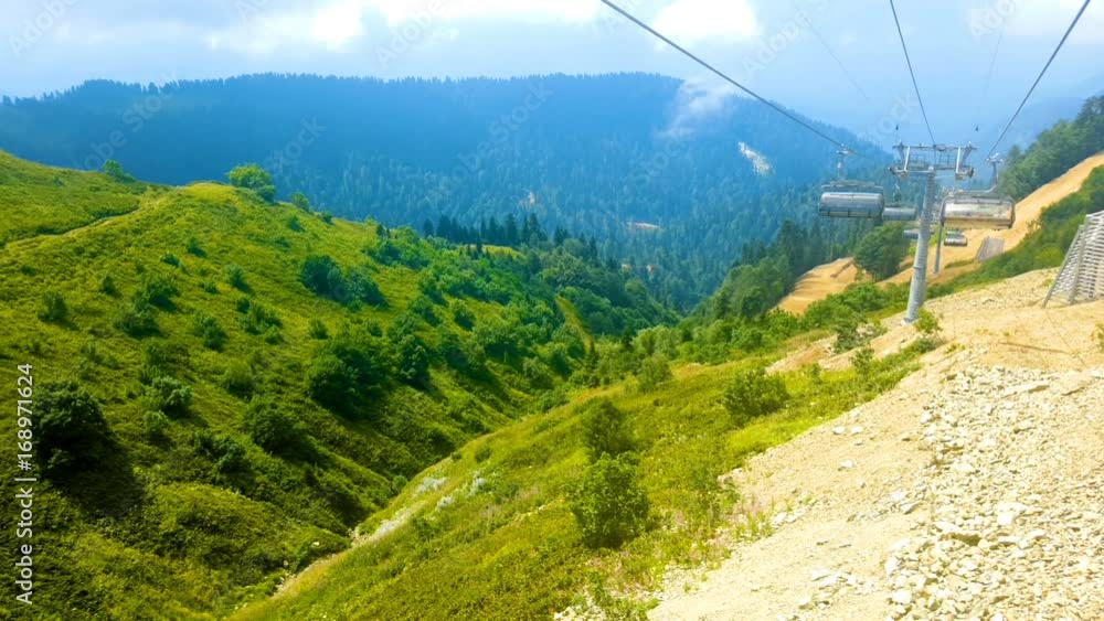 Cable car to Rosa Khutor. Russia. Cable car to Rosa Khutor. Russia.