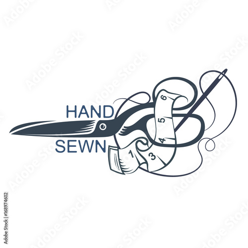 Scissors and sewing accessories illustration