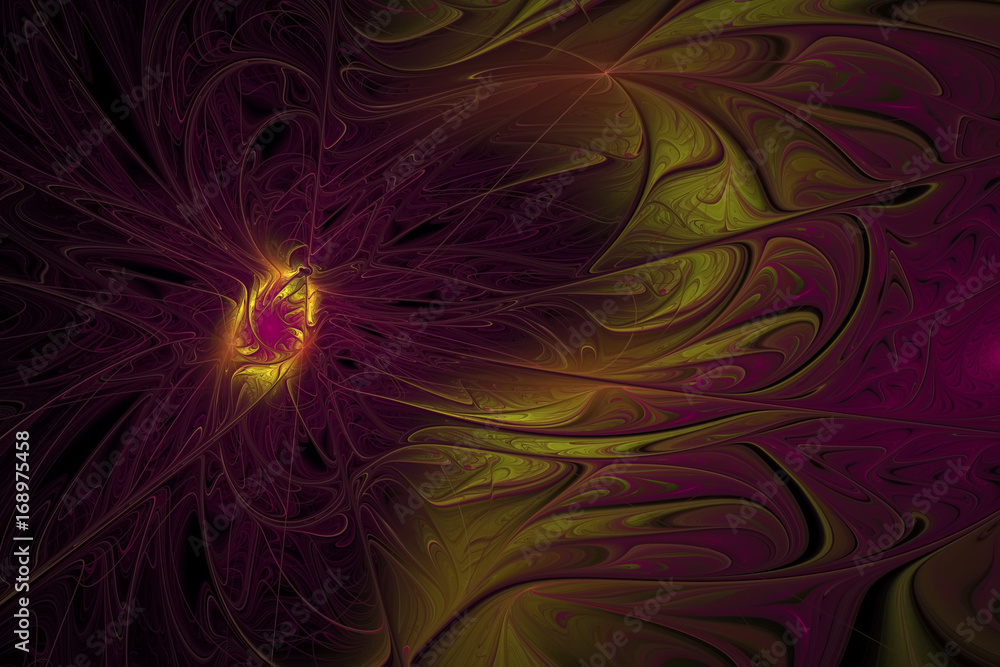 Abstract multicolored illustration on a dark background Abstract multicolored illustration on a dark background