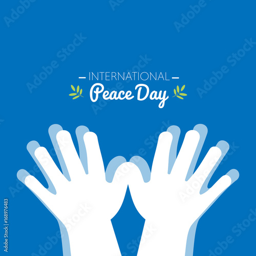 International peace day with hands making the shape of a dove © imaagio.stock