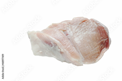 raw pork tenderloin ingredient food on white background