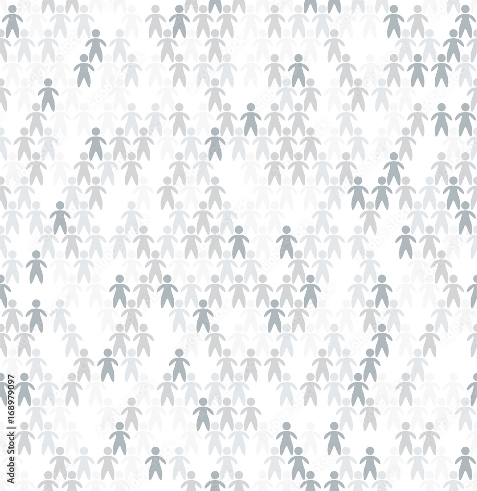 Seamless pattern background. Simple people icons gray shades. Vector illustration. Seamless pattern background. Simple people icons gray shades. Vector illustration.