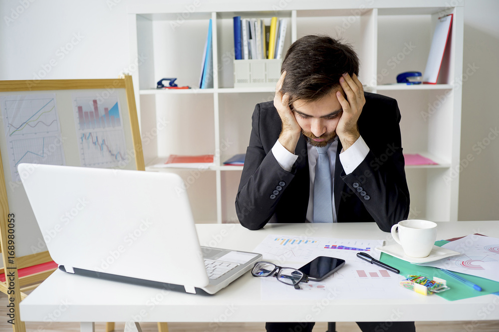Portrait of a tired businessman Portrait of a tired businessman