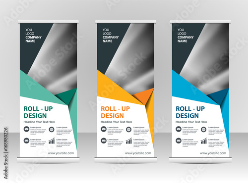 Roll up banner stand template design