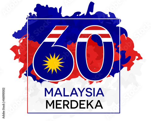 Malaysia independence day abstract background design coupon banner and flyer, postcard, celebration vector illustration