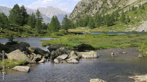 Tableau sur toile lac d'Arpy, Morgex, Italie