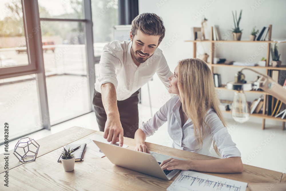 Couple working in office Couple working in office