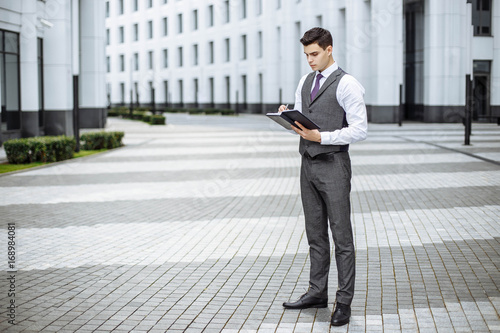 Elegant businessman in urban environment