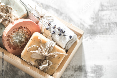 Obraz na plátně Natural soap Spa