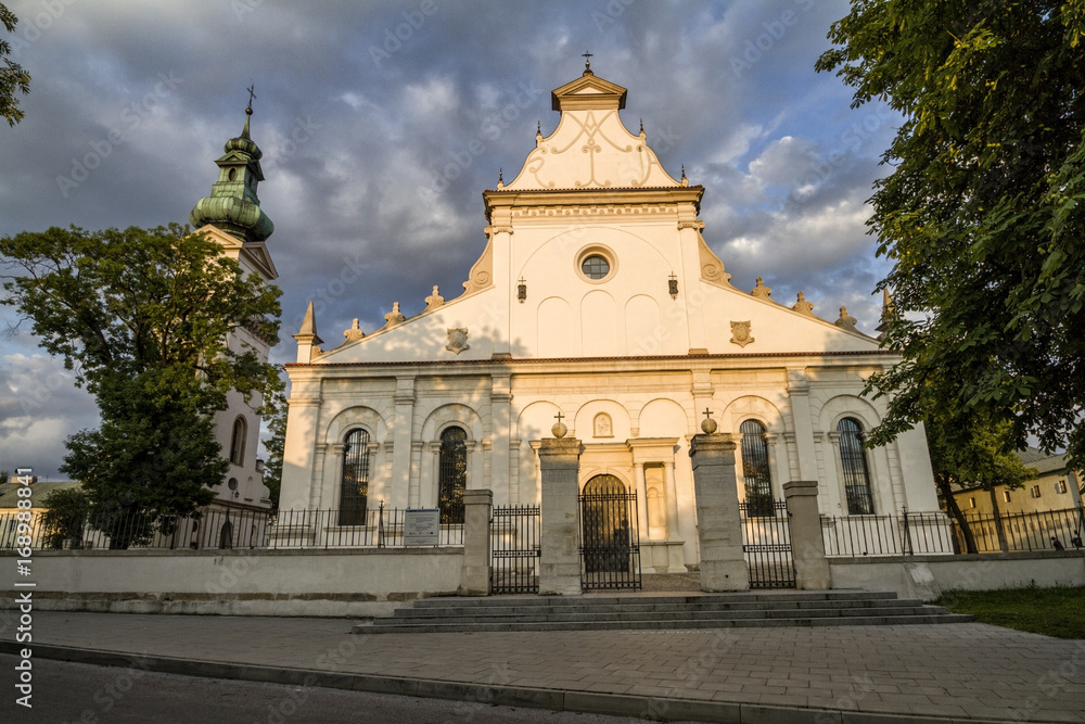 Obraz premium Zamosc - Renaissance city in Central Europe. The Cathedral of the Resurrection and St. Thomas the Apostle