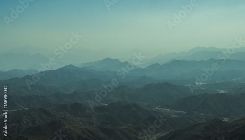 Al Hada Mountain in Taif City, Saudi Arabia with Beautiful View of Mountains photo
