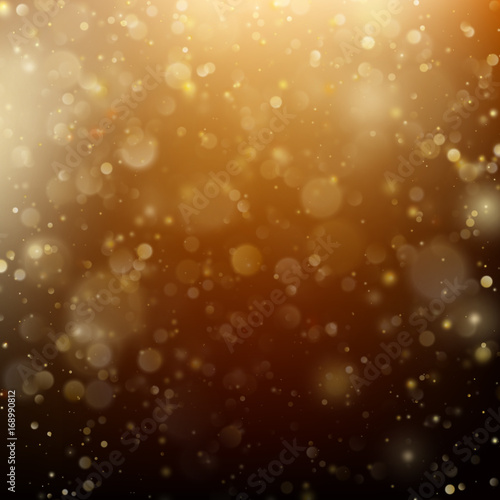 Christmas golden holiday glowing backdrop. EPS 10 vector
