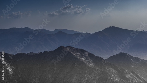 Al Hada Mountain in Taif City, Saudi Arabia with Beautiful View of Mountains photo