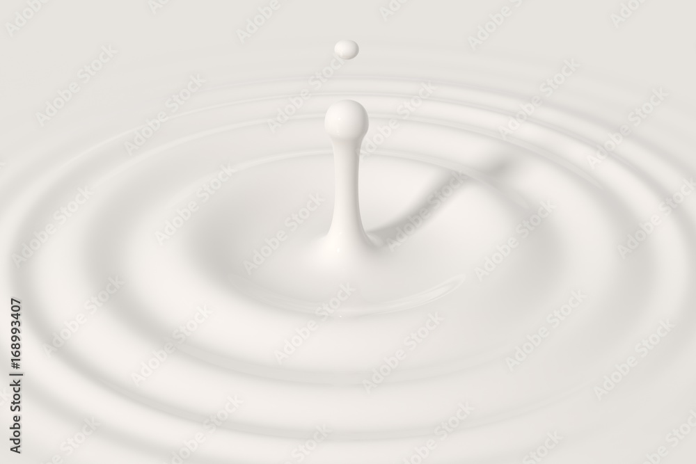 Drop falling into cream or milk Drop falling into cream or milk