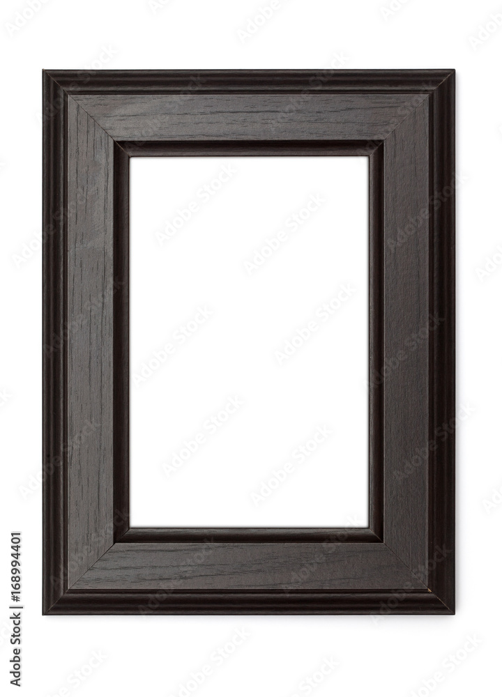 Picture Frames Series, isolated on White Background Cut-Out: Black wood beveled Picture Frames Series, isolated on White Background Cut-Out: Black wood beveled