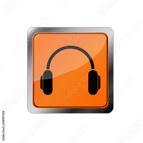 Headset icon, audio illustration vector 