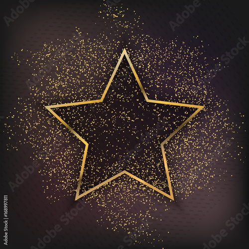 Walk of Fame Star isolated Vector Illustration. Hollywood actor award for achievement