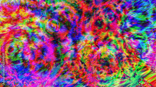 Wallpaper Mural Psychedelic art background. Digital backdrop. 3D rendered Torontodigital.ca