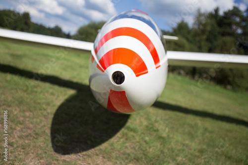 sailplane on an airfield photo