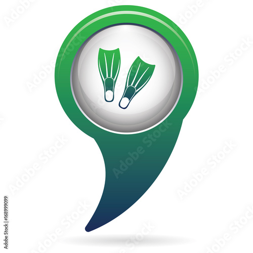 Diving flippers icon