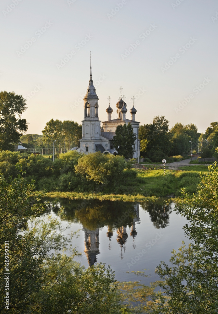 Vologda river and Sretensky church (Church of Meeting) in Vologda. Russia Vologda river and Sretensky church (Church of Meeting) in Vologda. Russia