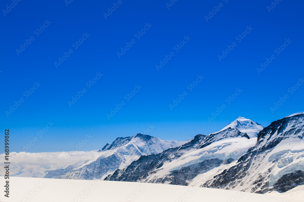 Jungfrau, Swiss Alps Snow Mountain of Switzerland.