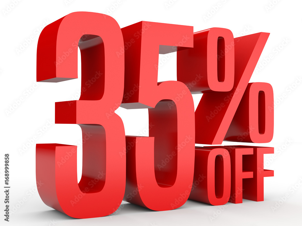 Thirty five percent off. Discount 35 %. Thirty five percent off. Discount 35 %.