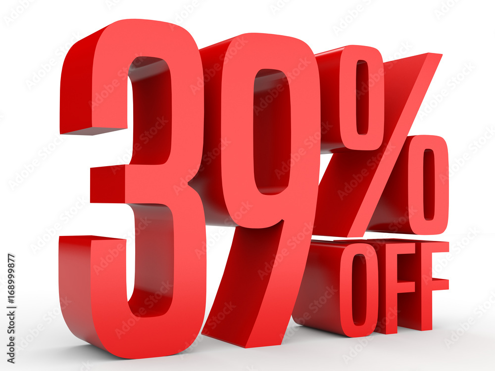 Thirty nine percent off. Discount 39 %. Thirty nine percent off. Discount 39 %.