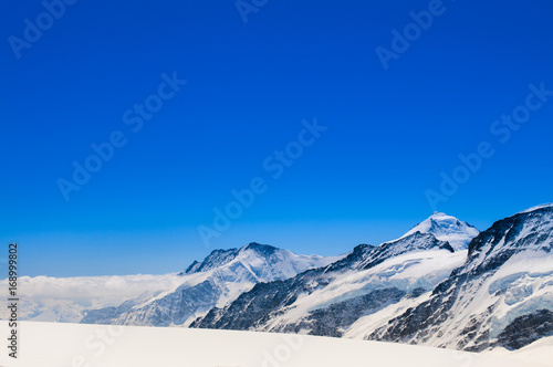 Jungfrau, Swiss Alps Snow Mountain of Switzerland. © PixHound