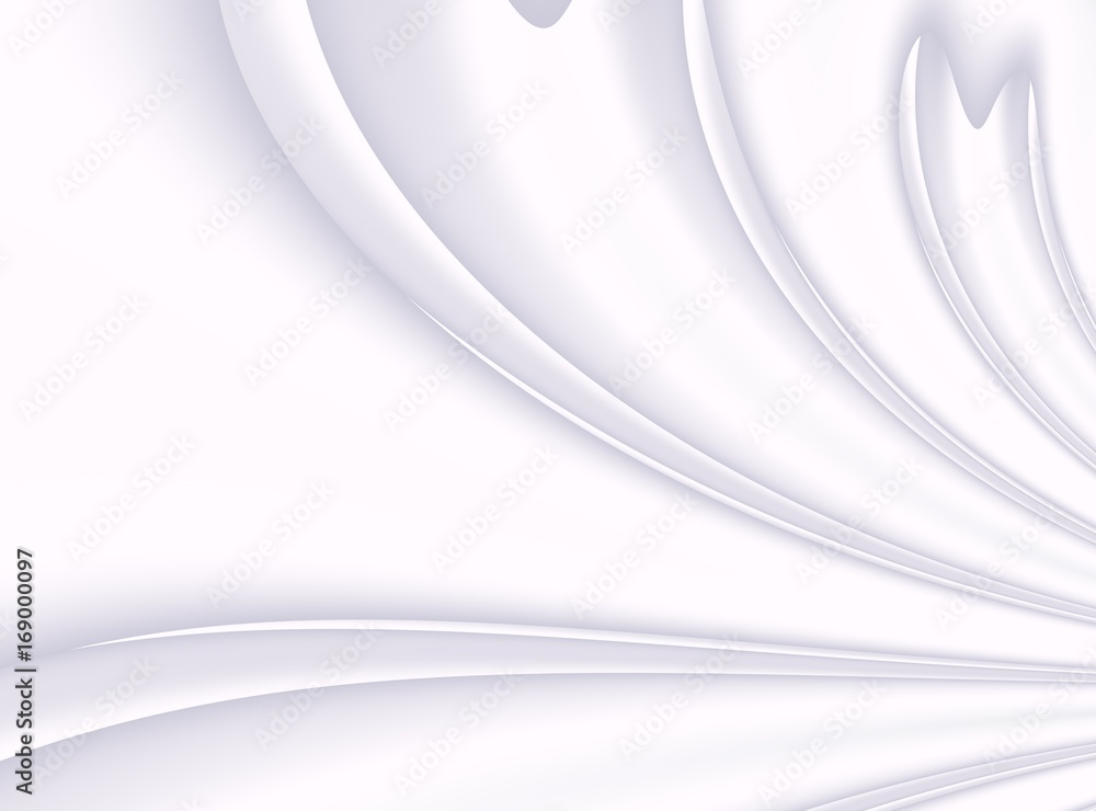 Silver white modern abstract fractal background illustration with stylized ribbons, petals or draping. Elegant creative template for wedding, fashion themed projects, layouts, designs, banners, flyers Silver white modern abstract fractal background illustration with stylized ribbons, petals or draping. Elegant creative template for wedding, fashion themed projects, layouts, designs, banners, flyers