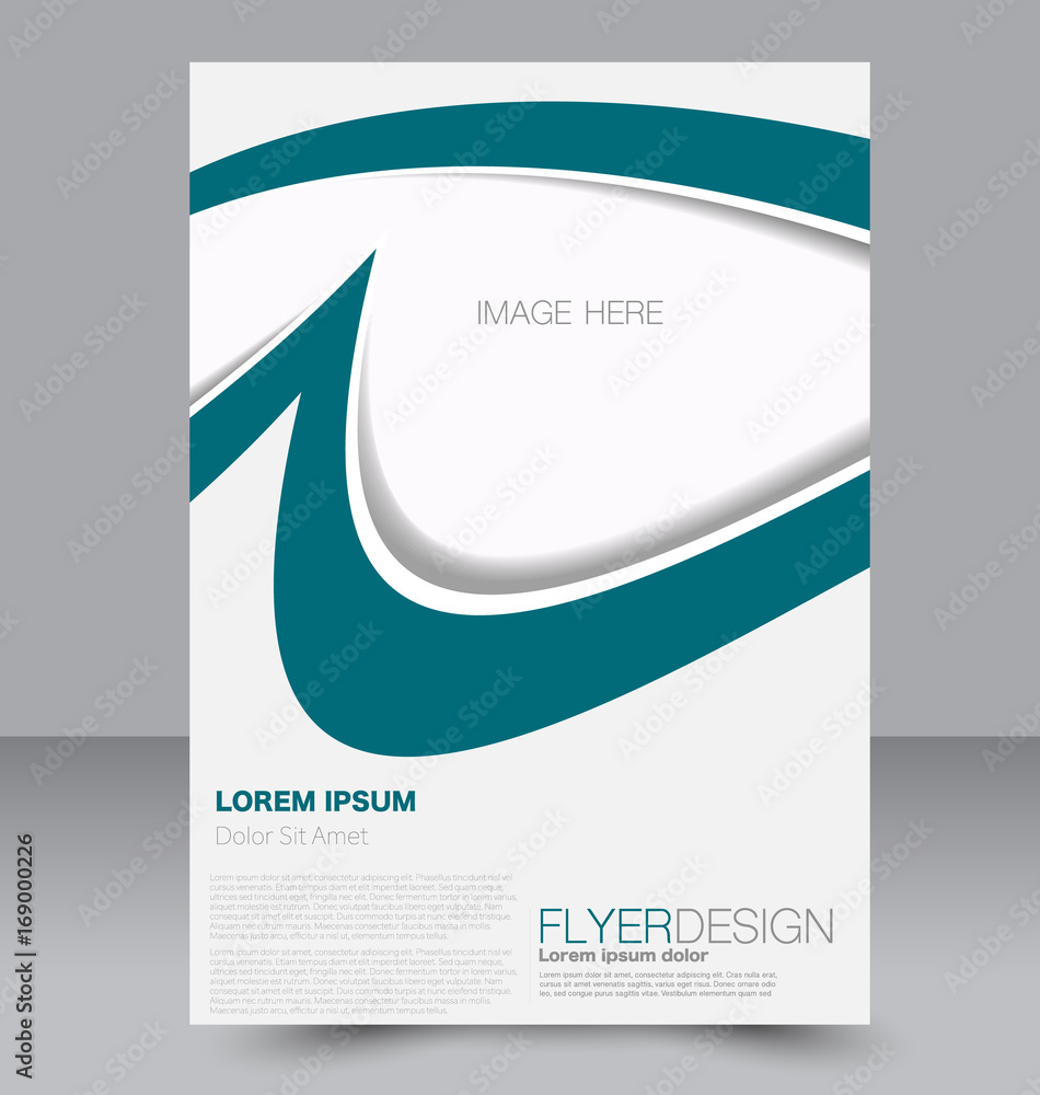 Naklejka premium Abstract flyer design background. Brochure template. To be used for magazine cover, business mockup, education, presentation, report. Green color.