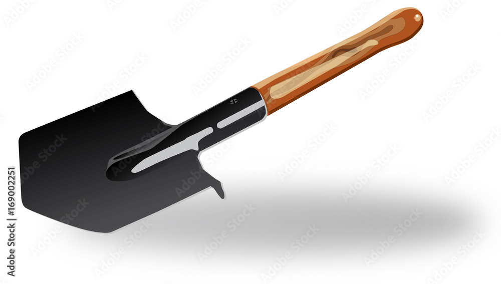 Sapper shovel black tool
