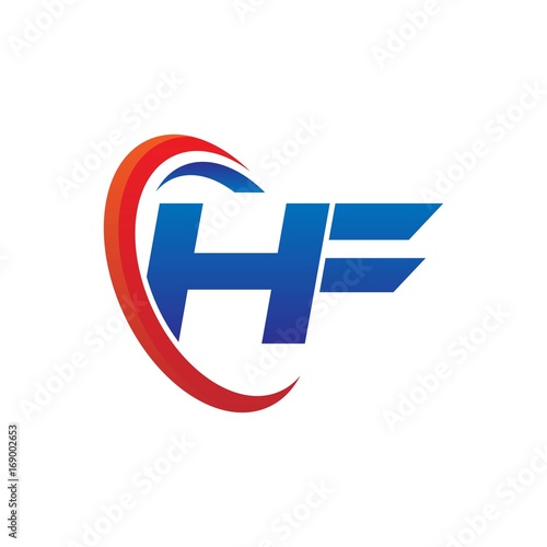 Free Download modern dynamic vector initial letters logo ha with circle swoosh red blue - GFXLoad