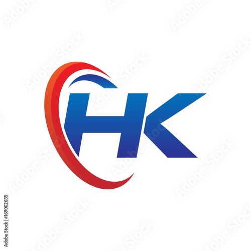 Free Download modern dynamic vector initial letters logo ha with circle swoosh red blue - GFXLoad