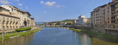Toskana-Impressionen, Florenz, Arno von Ponte Vecchio aus gesehen
