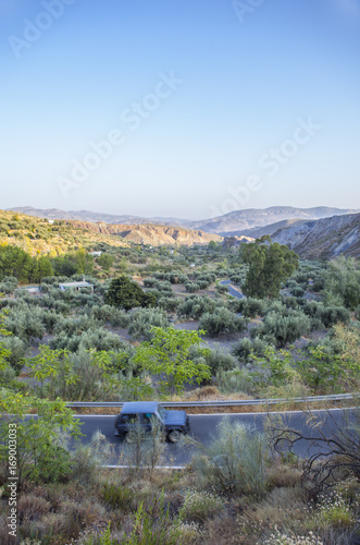 All-wheel climbs above the alpujarran Lecrin valley, Granada photo