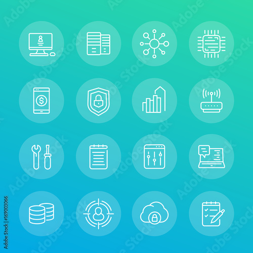 communication and technology, IT icons