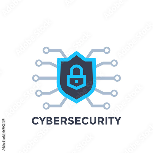 cyber security vector logo with shield