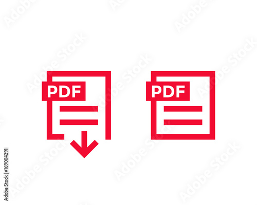 PDF document, download pdf file icons