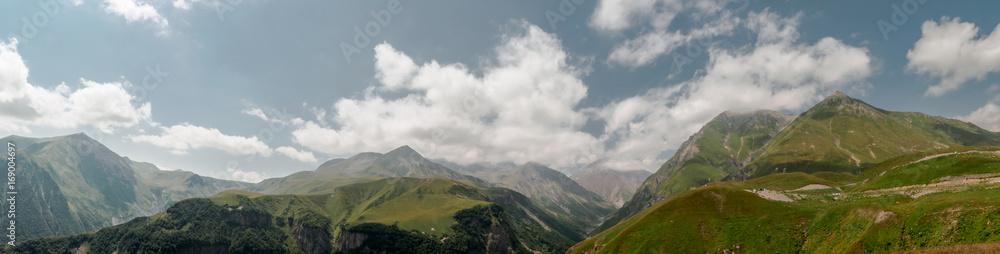 Georgian mountines panoramic wiew