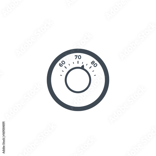 thermostat icon on white
