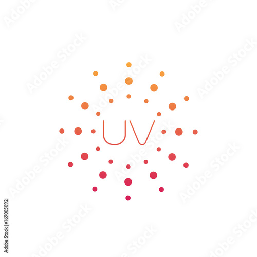UV radiation vector icon